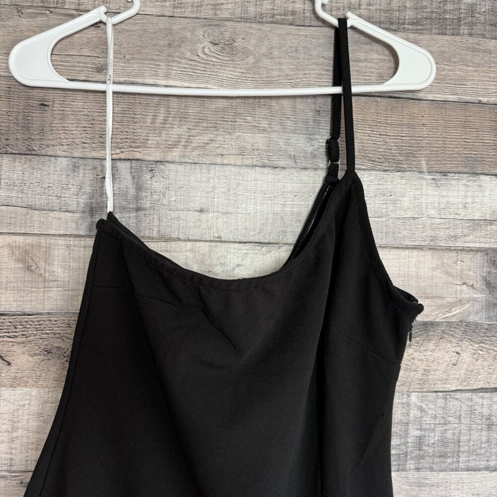 Lulus Dress One Shoulder Mini Dress Black Womens Size Medium NWT - Picture 2 of 10